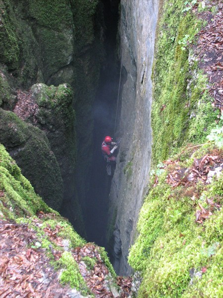 Пещера Дублянского. Выход 1-й группы.